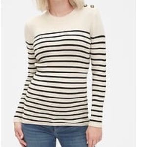 Maternity Gap 2019 striped button shoulder sweater